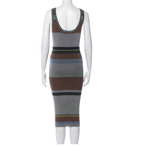 DIANE VON FURSTENBERG Striped Midi Length Dress Size: S - Picture 5 of 6